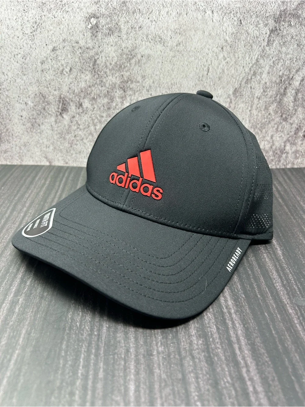 Adidas Youth Gameday Snapback Hat Black Red Aeroready Adjustable OSFY Cap